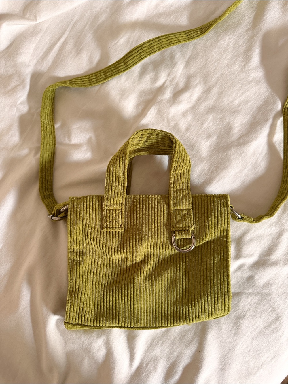 Green Corduroy Purse